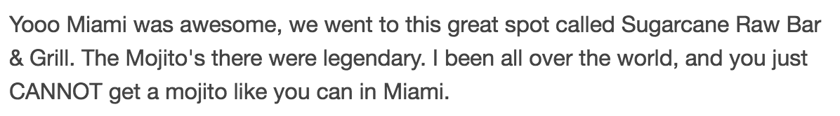 Comment from Justin Brooke